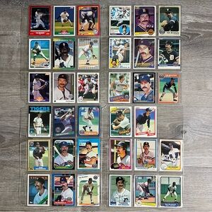 VINTAGE Tom Brookens Baseball Card Lot 35 Detroit Tigers & New‎ York Yankees